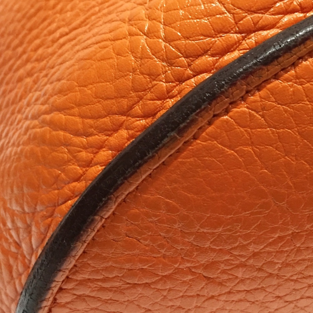 ❤️SOLD❤️Hermes Orange Clemence Leather Sherpa GM Backpack - Picture 12 of 16